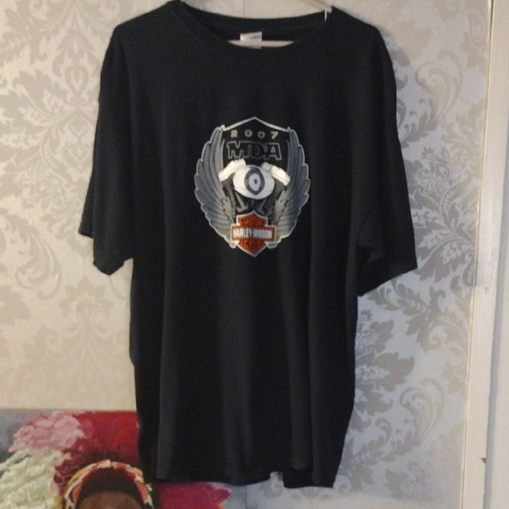 Harley-Davidson Black Short Sleeve Tee with Bold Graphic